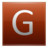 Letter G orange Icon